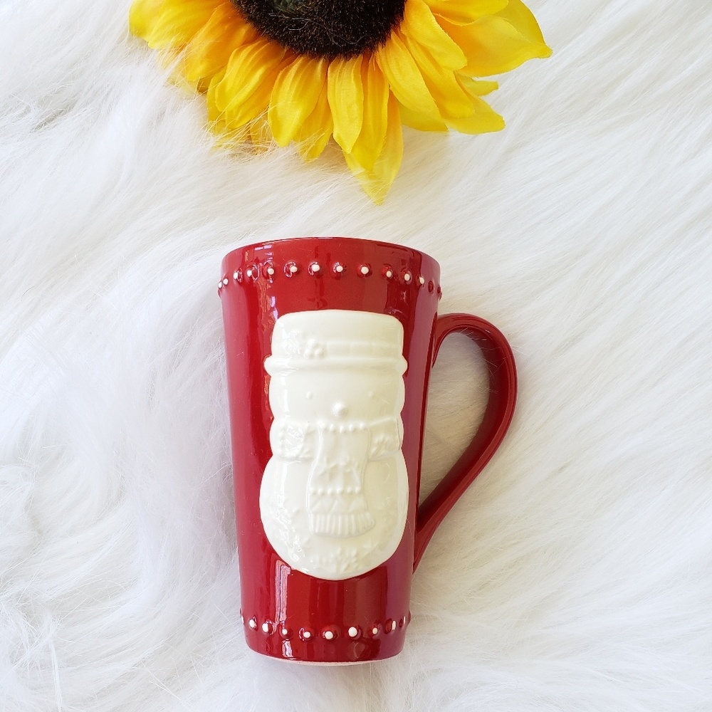Hallmark 3D snowman‎ tall winter coffee mug